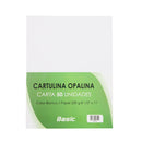 Cartulina Opalina carta 230 gramos 50 unidades Basic.
