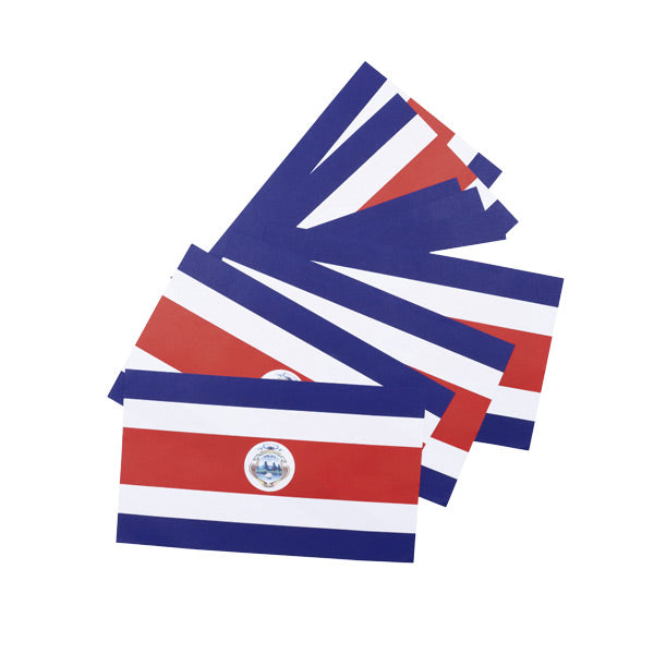 Bandera Costa Rica de papel 10uds