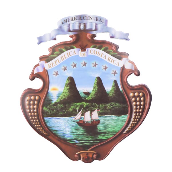 Escudo Costa Rica pequeño 11.5x12cm