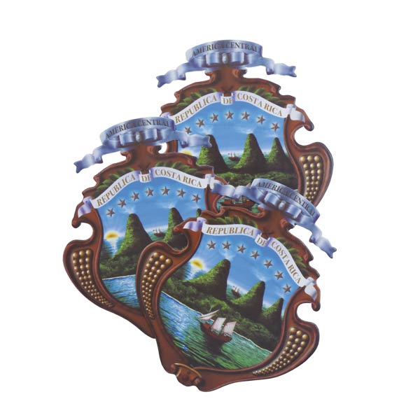 Escudo Costa Rica pequeño 11.5x12cm