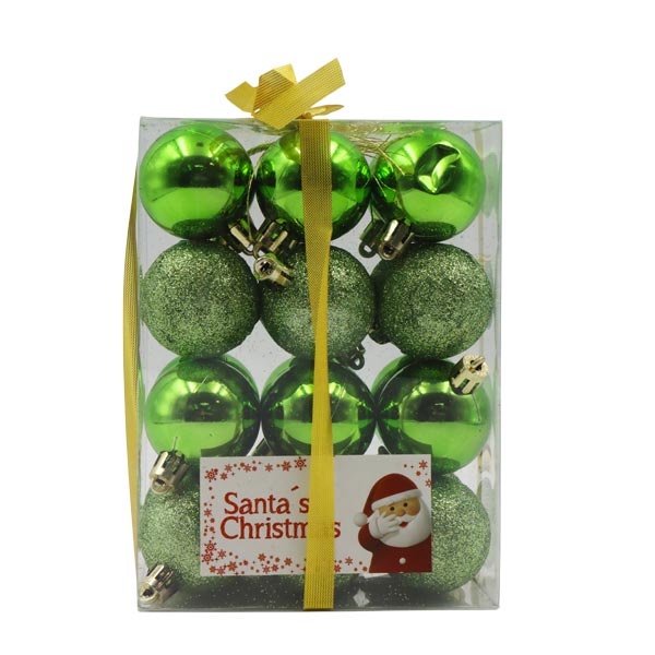 Caja de esferas 24 unidades verde