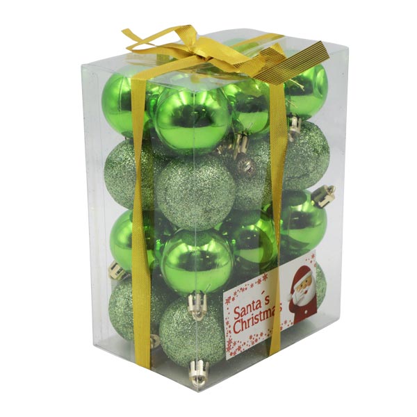 Caja de esferas 24 unidades verde