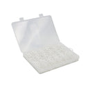 Abalorios perla blanca 24 compartimientos