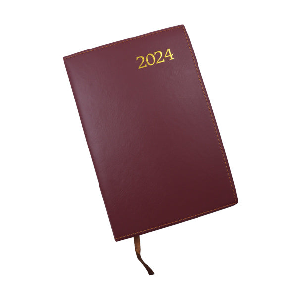 Agenda diaria 2024 color rojo