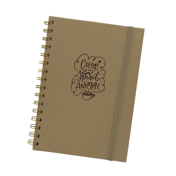 Cuaderno kraft cosido Coffee 80 hojas