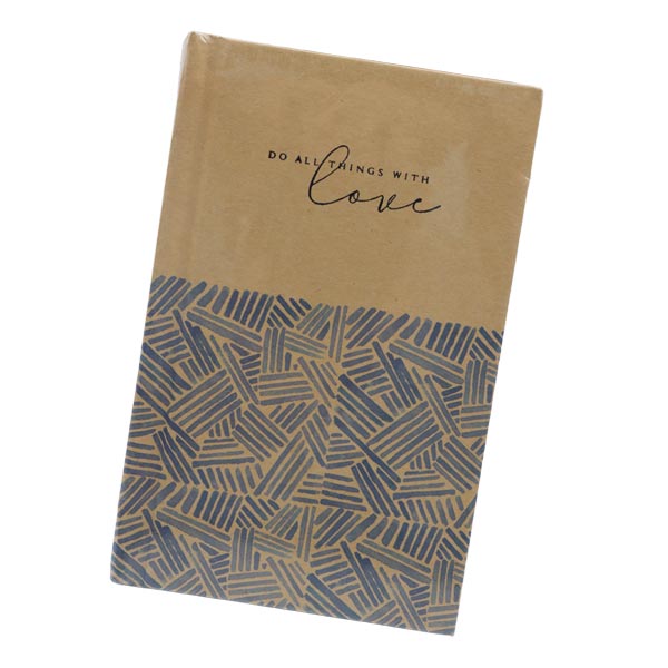 Cuaderno cosido kraft con liga 80 hojas