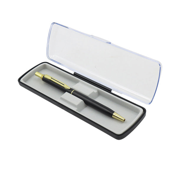 Bolígrafo negro/dorado delgado