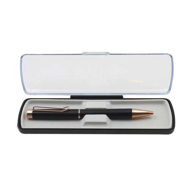 Bolígrafo negro/oro rosa