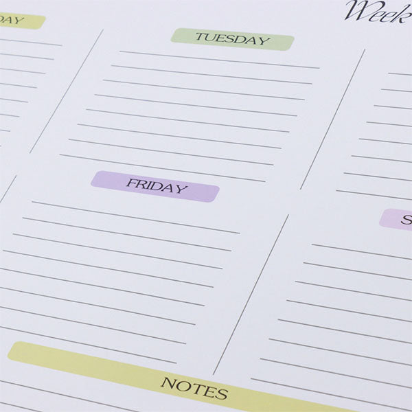 Calendario semanal magnético reutilizable