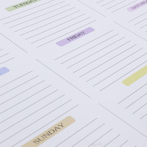 Calendario semanal magnético reutilizable