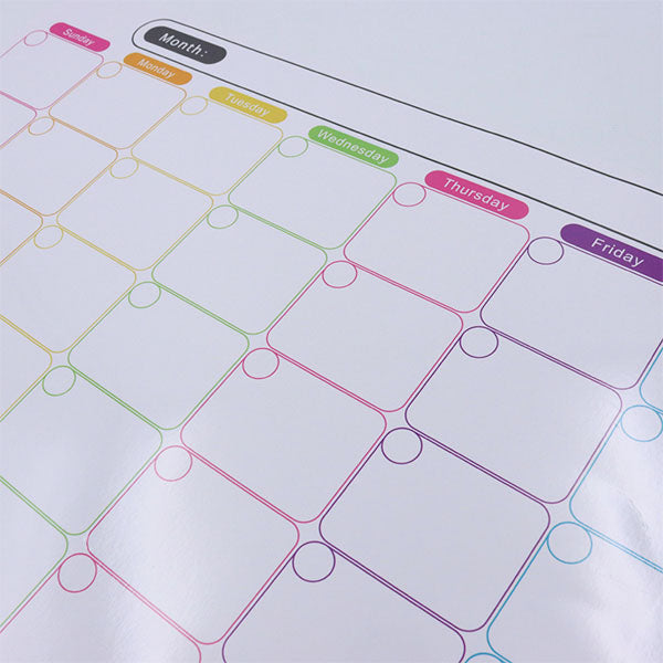 Calendario mensual magnético reutilizable