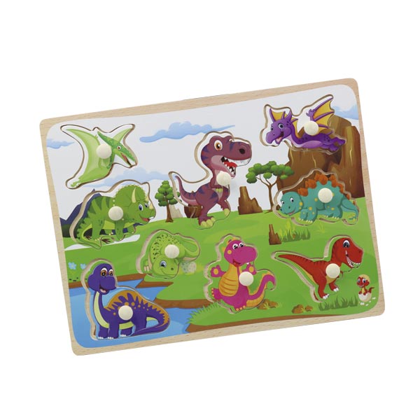 Juego didáctico ensarte dinosaurios