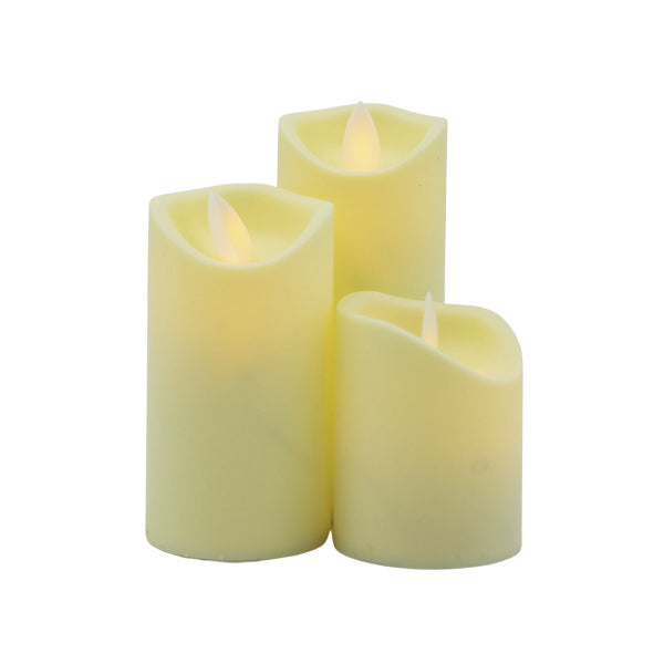 Set de 3 velas led