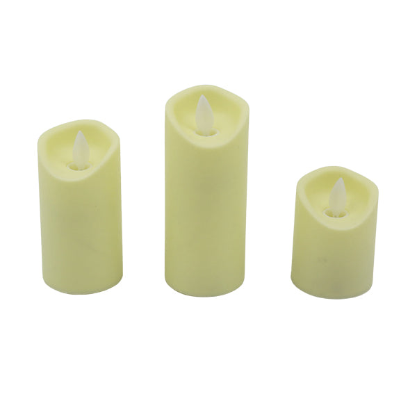 Set de 3 velas led