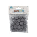 Pompones pequeño color gris