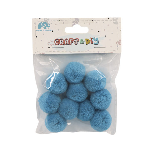 Pompones grandes color azul