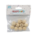 Abalorios de madera redondos