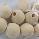 Abalorios de madera redondos