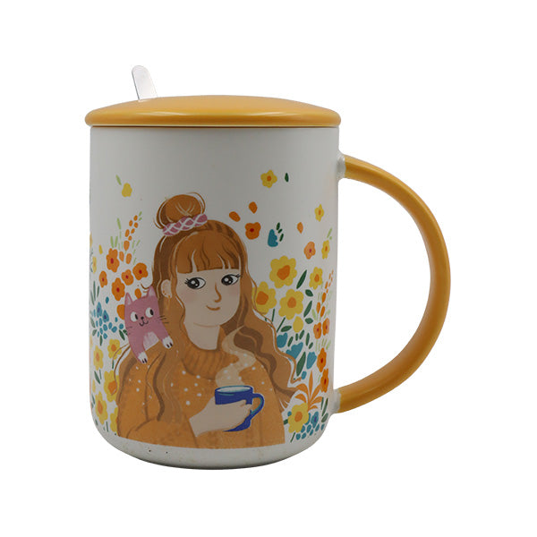 Taza para café hojas