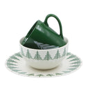 Vajilla navidad verde 12pzs