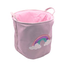 Canasta para ropa arcoiris rosa