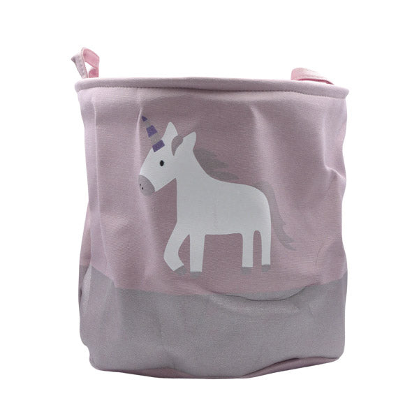 Canasta para ropa unicornio rosa