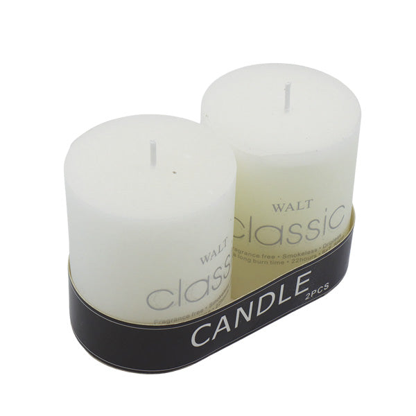 Set 2 candelas blanco