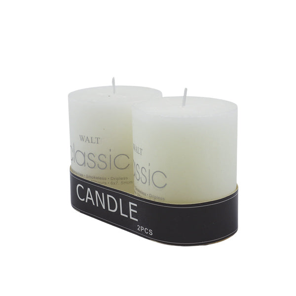 Set 2 candelas blanco