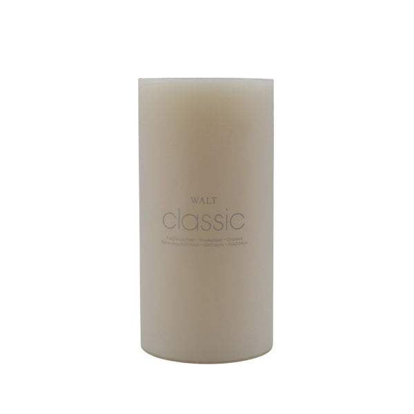 Candela pilar 10x20cm marfil