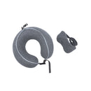 Cojín para cuello con antifaz gris