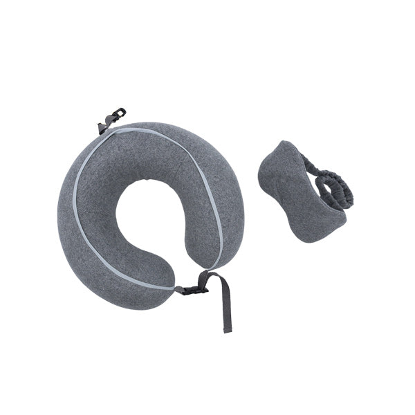 Cojín para cuello con antifaz gris