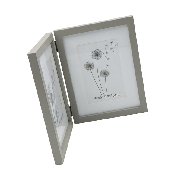 Portarretrato doble 6x8 gris