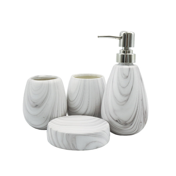 Set para baño 4 piezas mármol