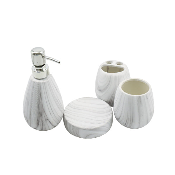 Set para baño 4 piezas marmol