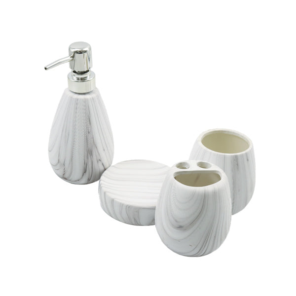 Set para baño 4 piezas marmol