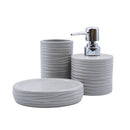 Set para baño 3 piezas gris