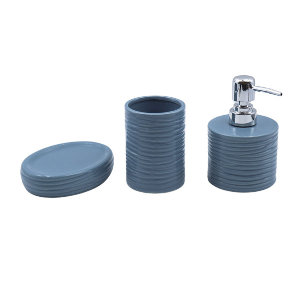 Set para baño 3 piezas azul