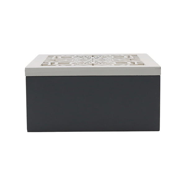 Caja decorativa gris