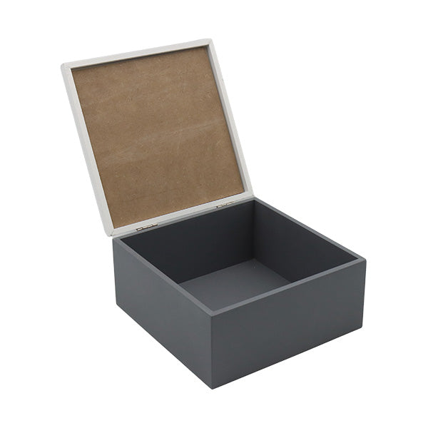 Caja decorativa gris