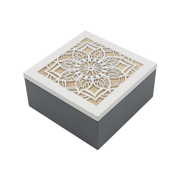 Caja decorativa gris