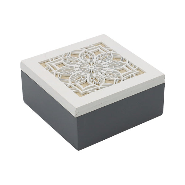 Caja decorativa gris