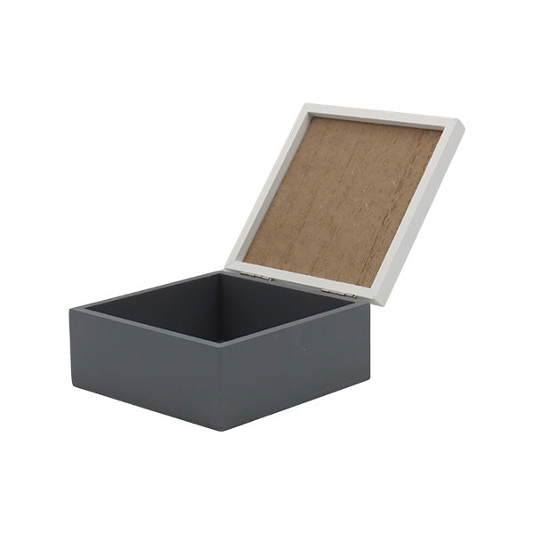 Caja decorativa gris