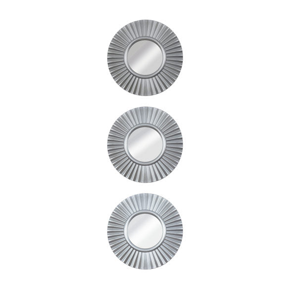 Set 3 Espejos decorativo plata