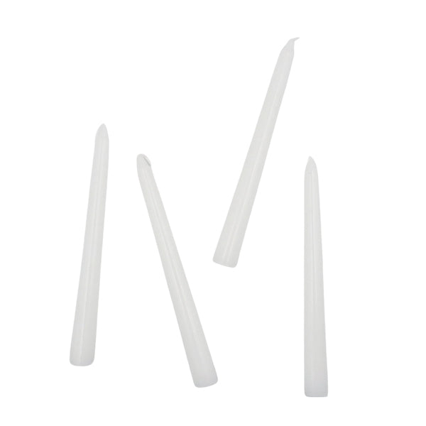 Set 4 Candelas altas blanco