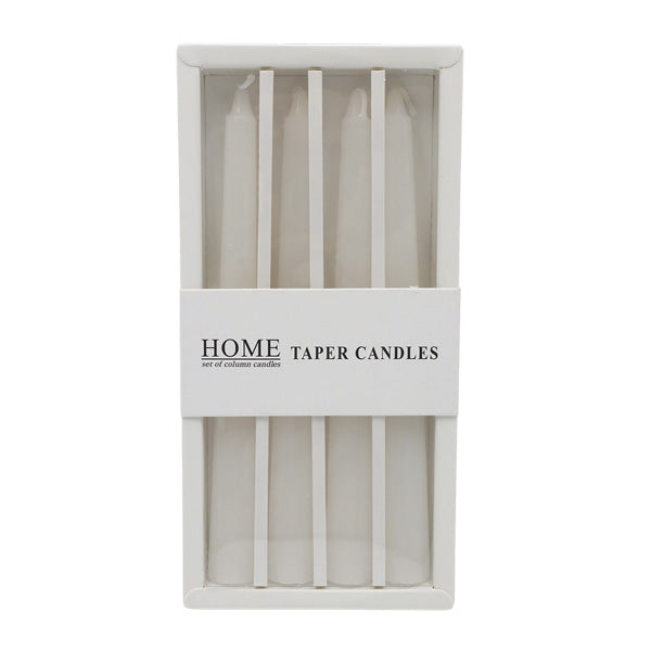 Set 4 Candelas altas blanco