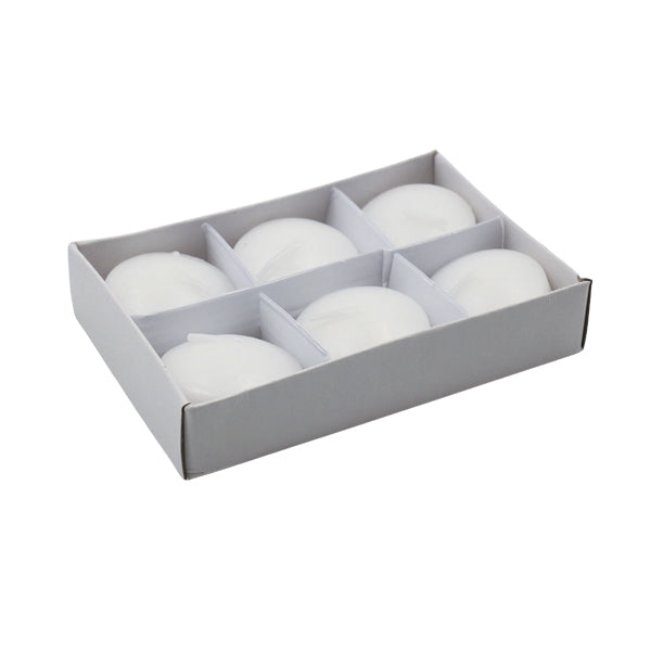 Candelas flotantes 6 unidades blanco