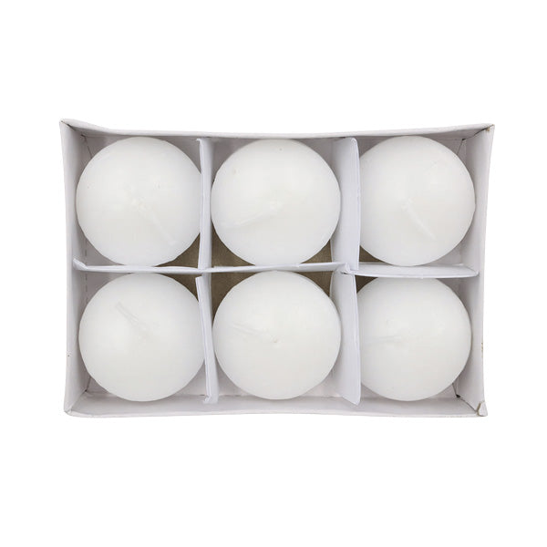 Candelas flotantes 6 unidades blanco