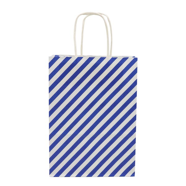 Bolsa regalo s rayas azul