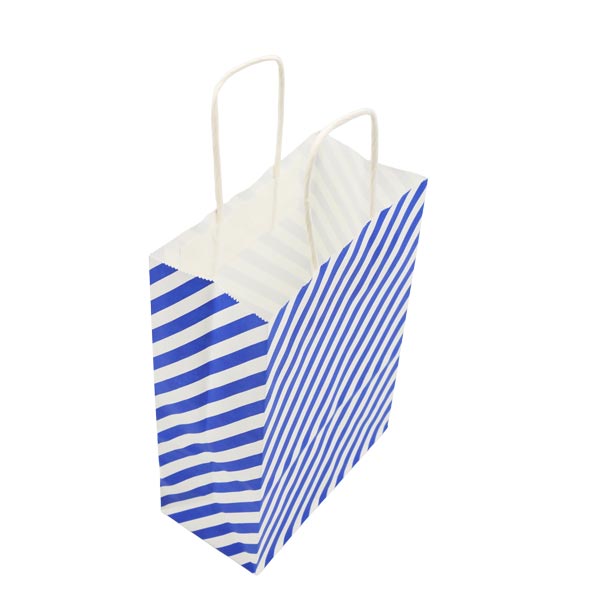 Bolsa regalo s rayas azul