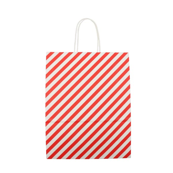 Bolsa regalo l rayas rojo